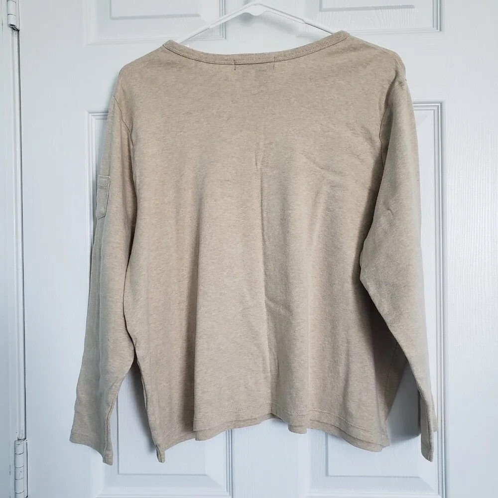 Vintage Lauren Ralph Lauren Crew Neck Pullover Sweater Womens 2X Tan Minimalist - Picture 2 of 8